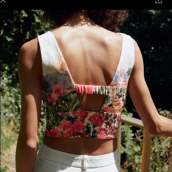 ZARA NEW SS25 WOMAN PRINTED TOP - Picture 4 of 15